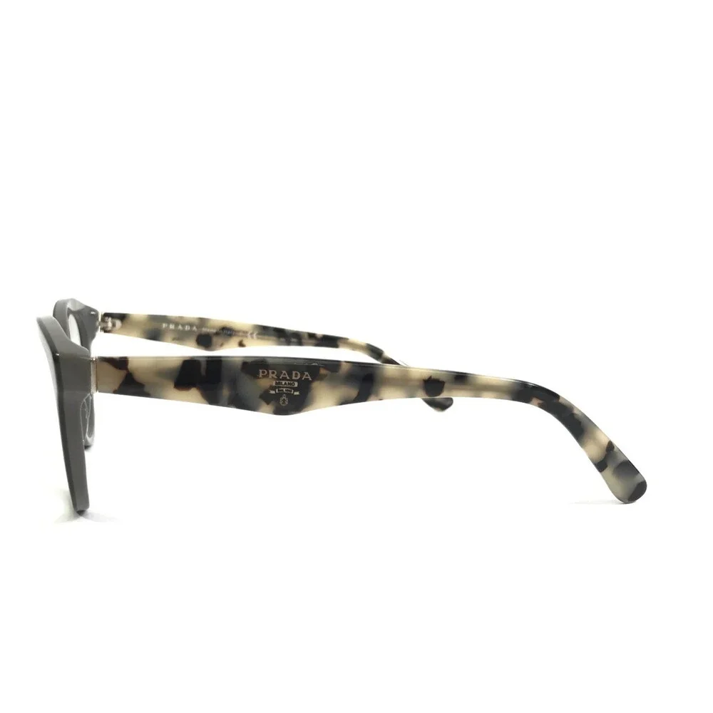Prada Eyeglasses Frames VPR 11R TFN-1O1 Black Opal Gray Tortoise 52-17-140